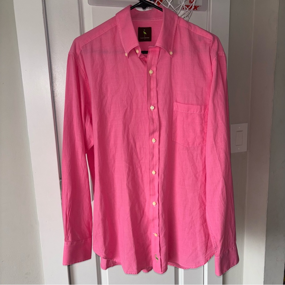 Tailorbyrd Button Down Shirt 100% Cotton Size L